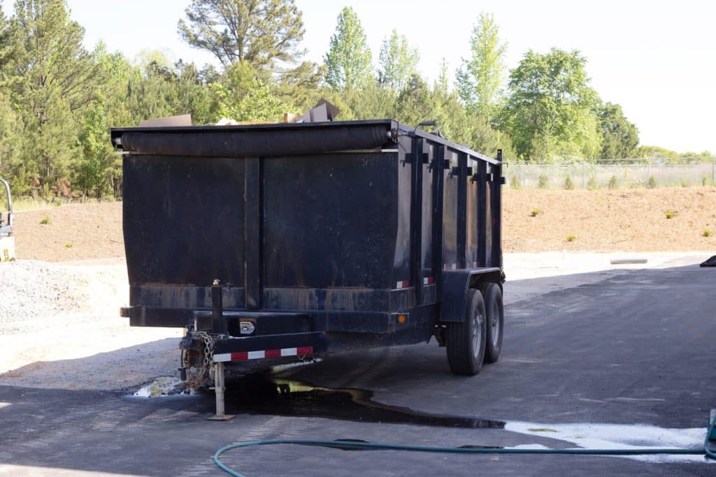 metal trash dumpster